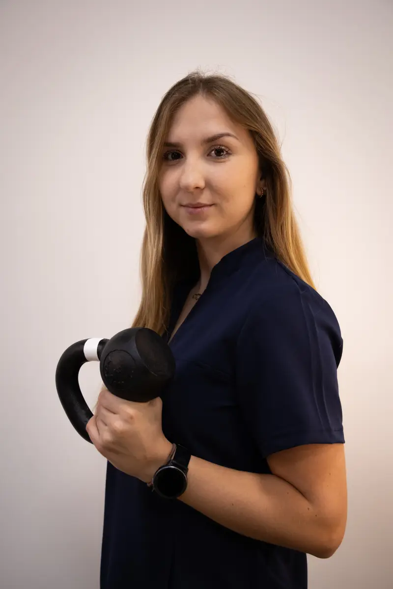 Katarzyna Byrtek z kettlebellem
